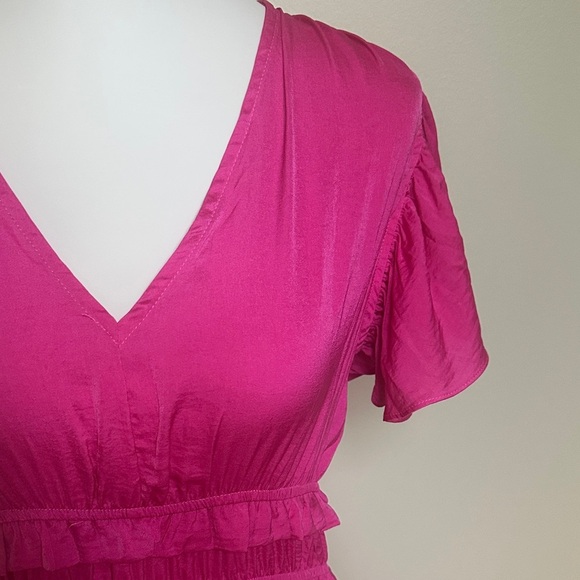 Pinch Vibrant Pink Tiered Midi Dress - Picture 4 of 6